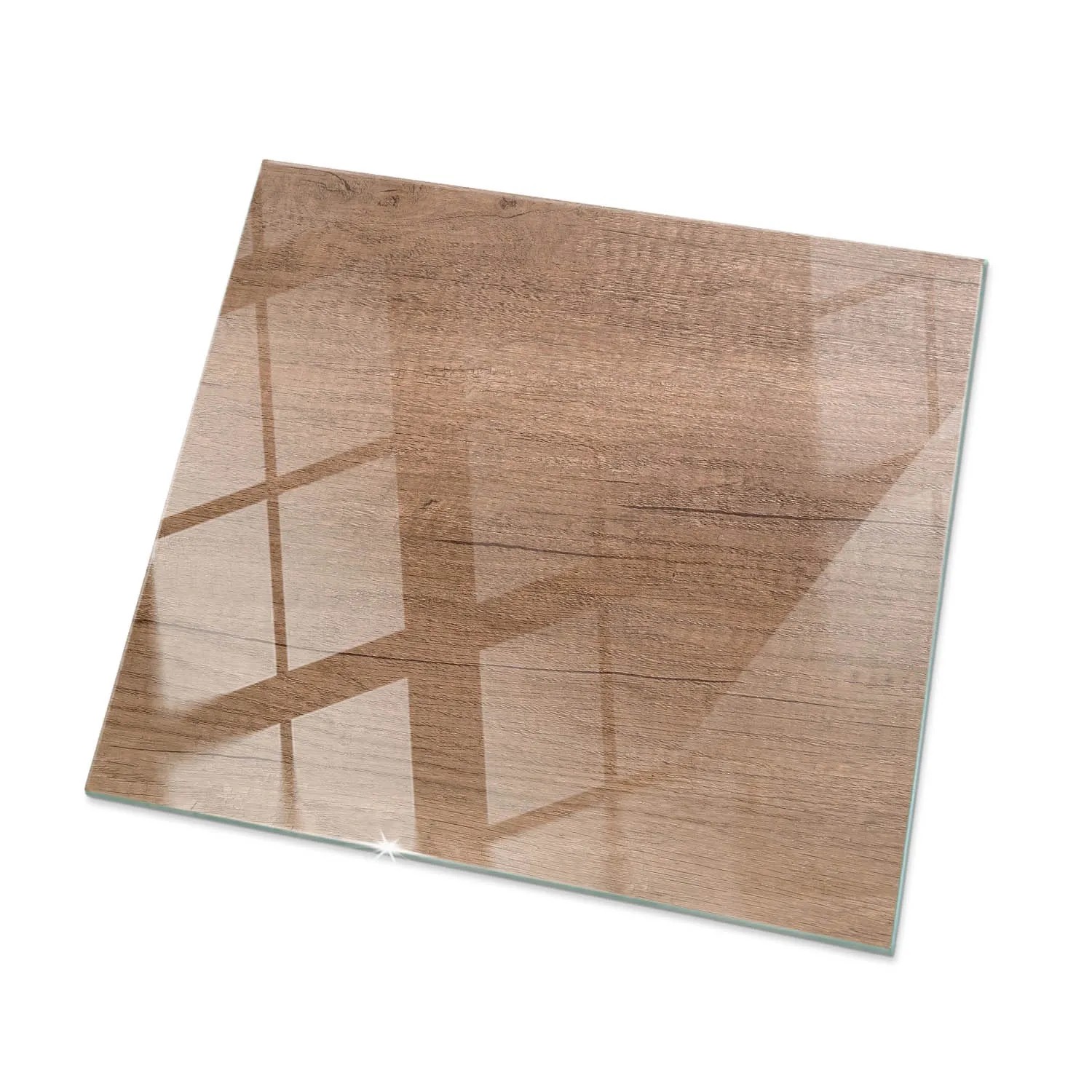 Tulup Tischplatte Natürliches Holzmuster Tischplatte 60x60 Cm Braun Tischplatte Quadratische Tischplatte Glastischplatte