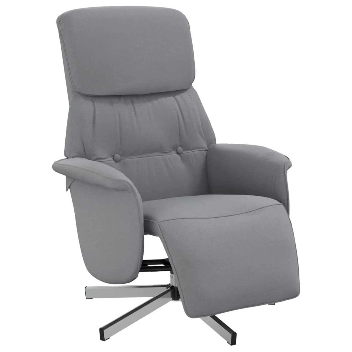 vidaXL Relaxsessel mit Fußteil Hellgrau Stoff Modell 4 günstig online kaufen