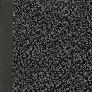 Detailaufnahme der anthrazitfarbenen Karat Schmutzfangmatte SKY, 90x300 cm. Fußmatte mit meliertem Flor.