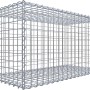 Leerer Gabiona Gabionenkorb, 50x100x50 cm, Maschenweite 5x5 cm, aus Drahtgitter.