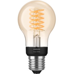 Philips Hue Filament LED Lampe E27, 9W, warmweißes Licht, dimmbar.