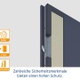 Detailansicht EcoStar Haustür Isopro IP 015 Dark Oak mit Mehrfachverriegelung.