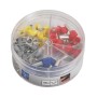 Aderendhülsen-Set (4-16 mm²) mit Isolierung, 100-teilig in Streudose, verschiedene Farben.