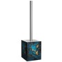 SANILO WC-Bürste Marmor Cobalt: WC-Garnitur mit blau-goldener Marmor-Optik und Edelstahlgriff.