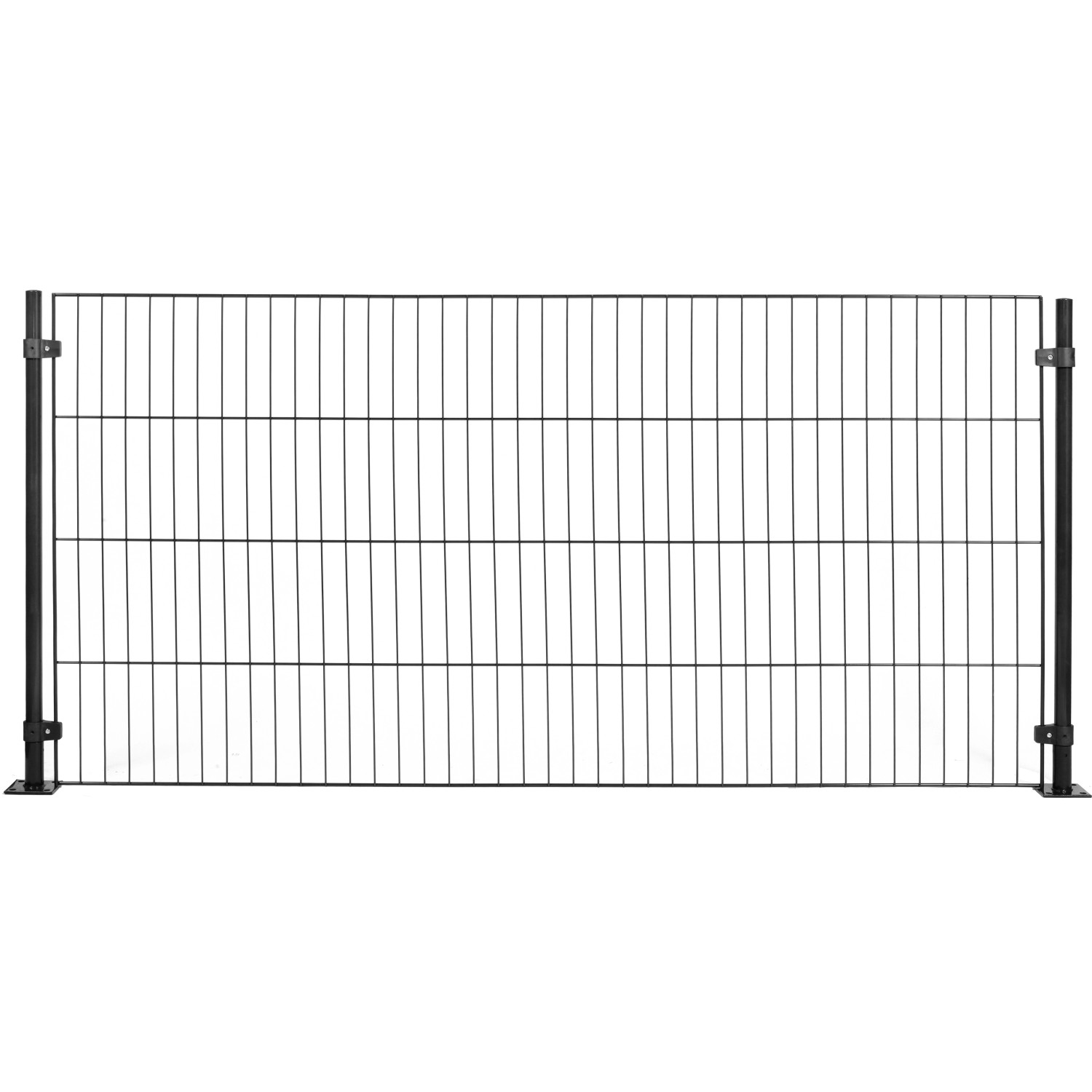 Einstabmattenzaun-Set Classic Anthrazit 125 cm x 1000 cm