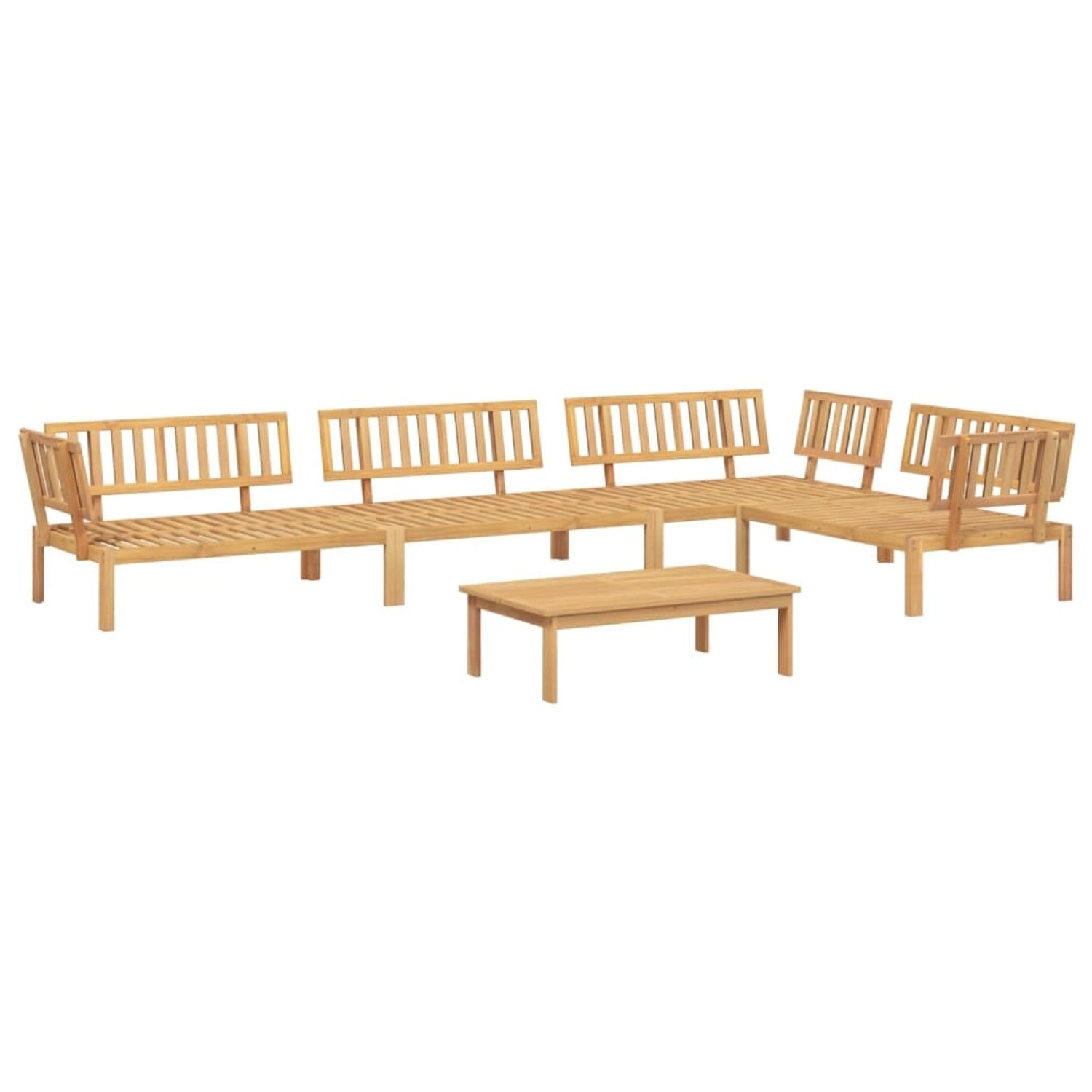 vidaXL 5-tlg. Garten-Sofagarnitur aus Paletten Massivholz Akazie günstig online kaufen