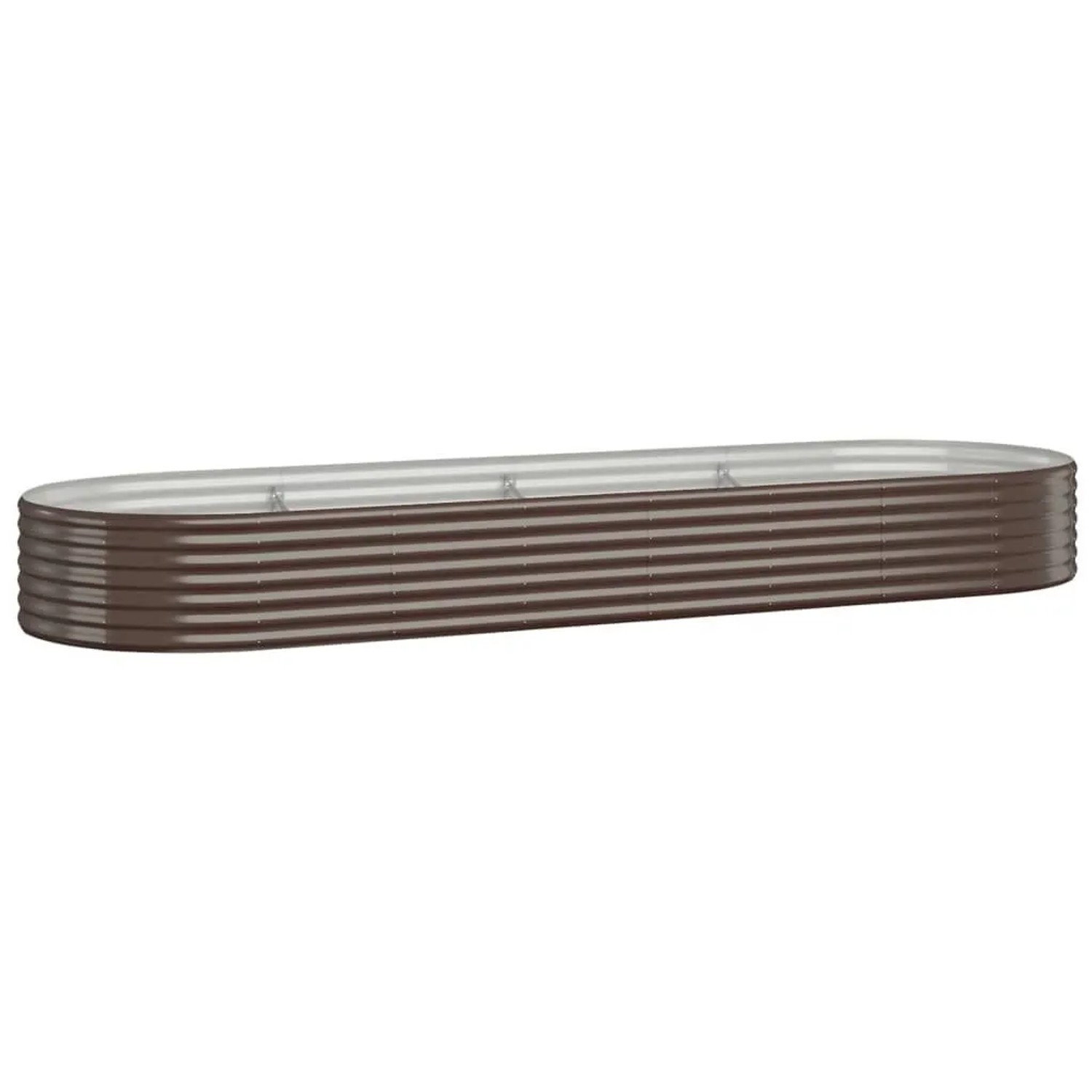 vidaXL Hochbeet Verzinkter Stahl 322x100x36 cm Braun 319000