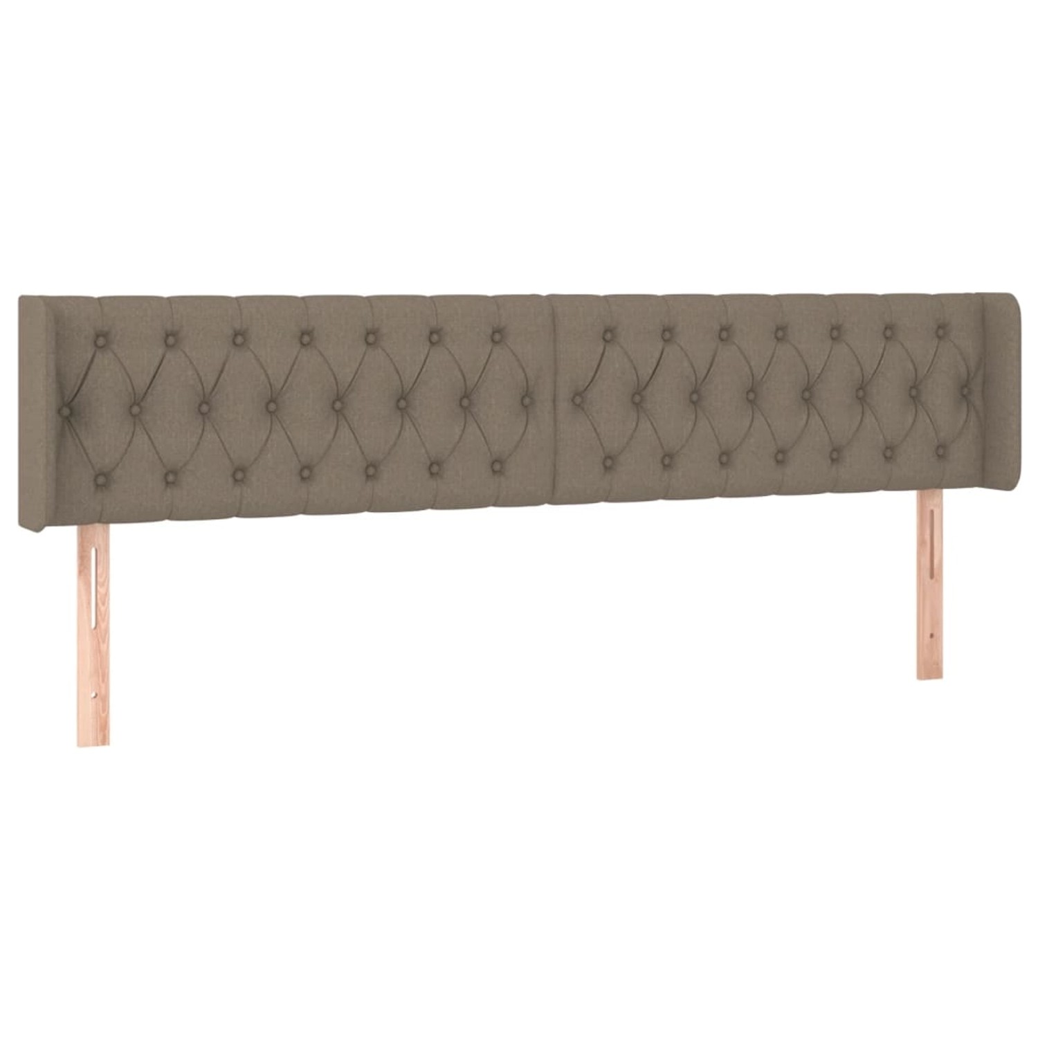 vidaXL LED Kopfteil Taupe 183x16x78/88 cm Stoff 3123590