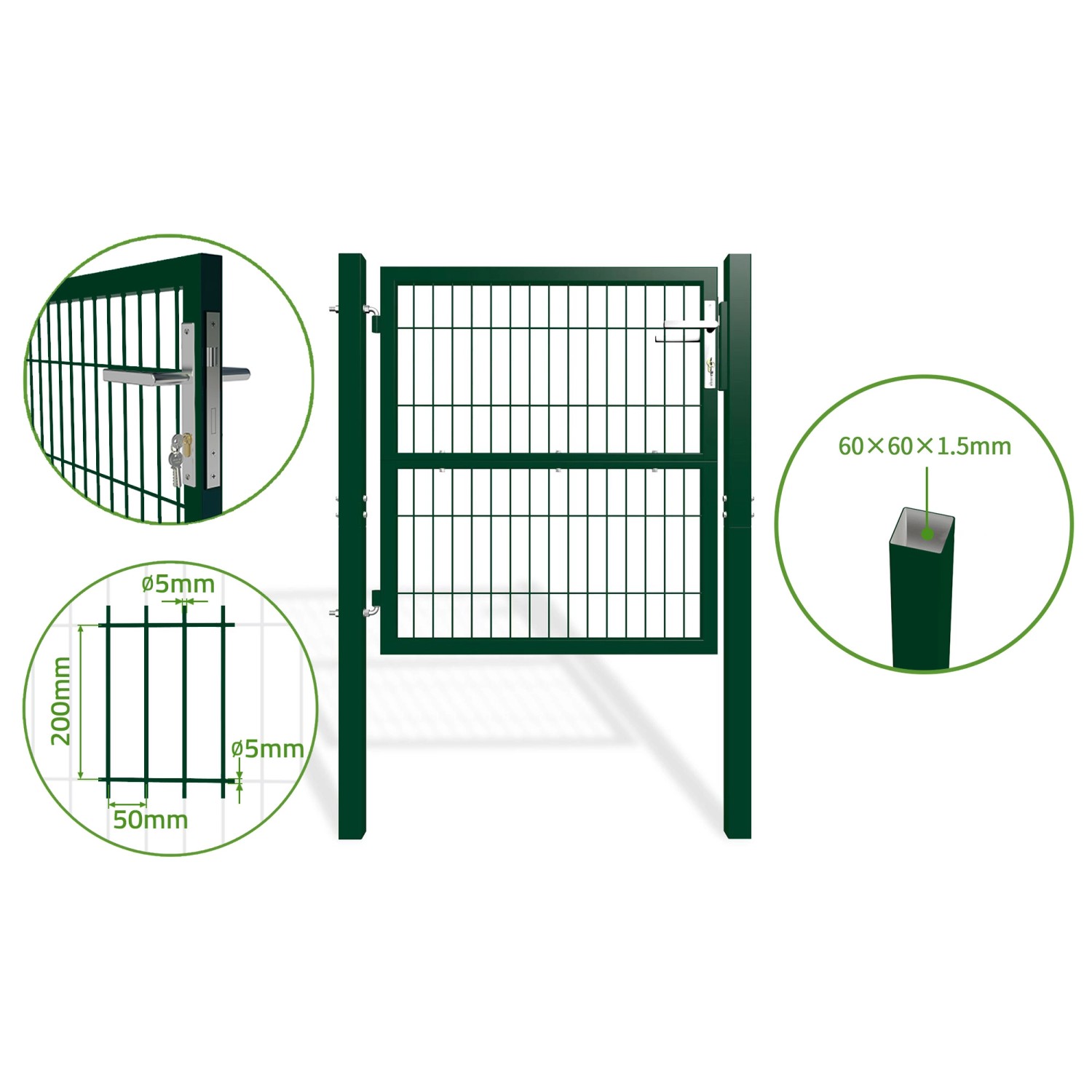 Casanoov Gittertor 1M Grün Razo H 100Cm günstig online kaufen