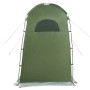 Olivgrünes vidaXL Duschzelt aus wasserfestem Polyester, mit Fenster und Abspannleinen, für Camping & Zubehör.