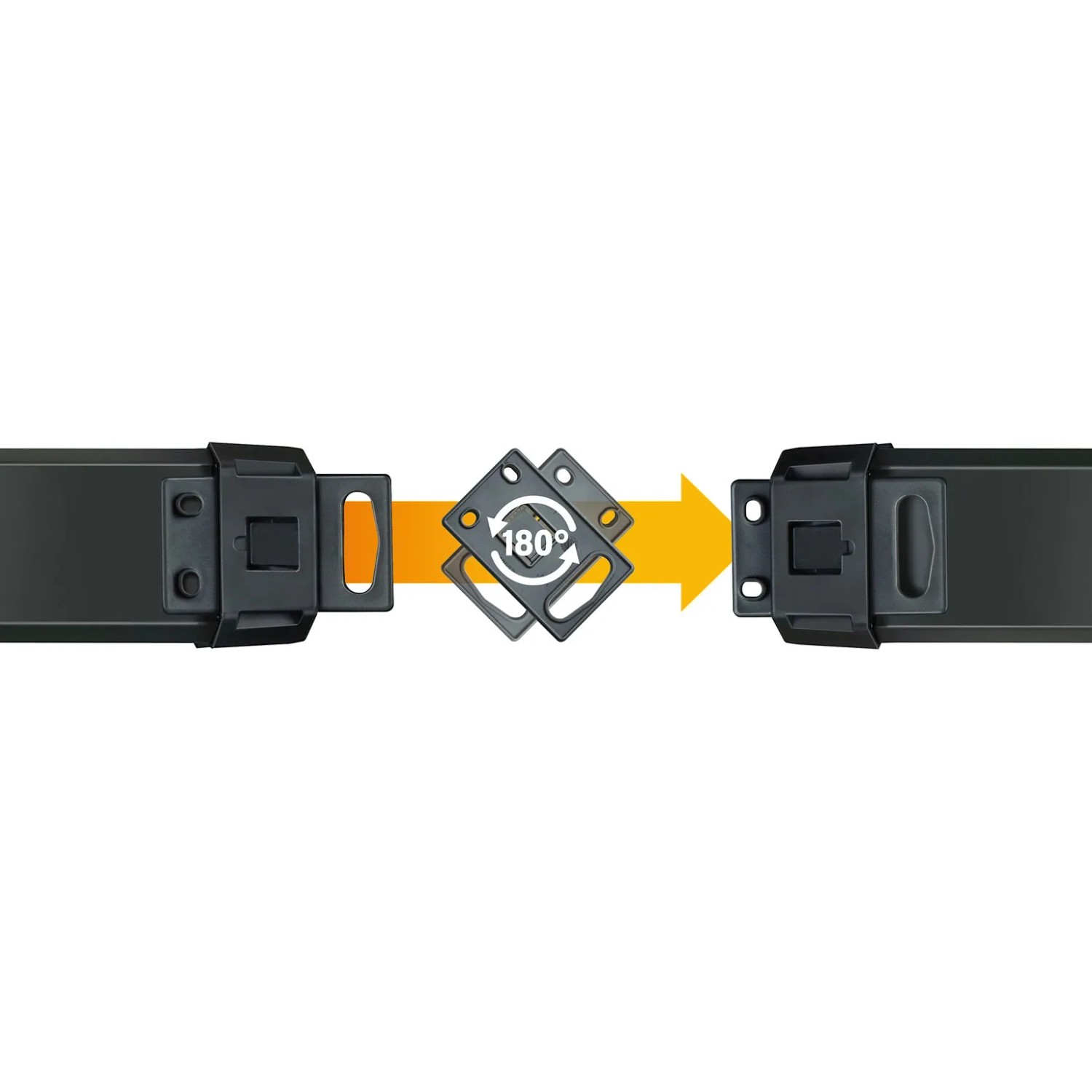 Befestigung der Brennenstuhl Premium-Line Steckdosenleiste mit 180° Drehung.