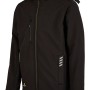 Schwarze Hans Schäfer Wintersoftshelljacke Gr. M für Arbeitskleidung mit Kapuze.