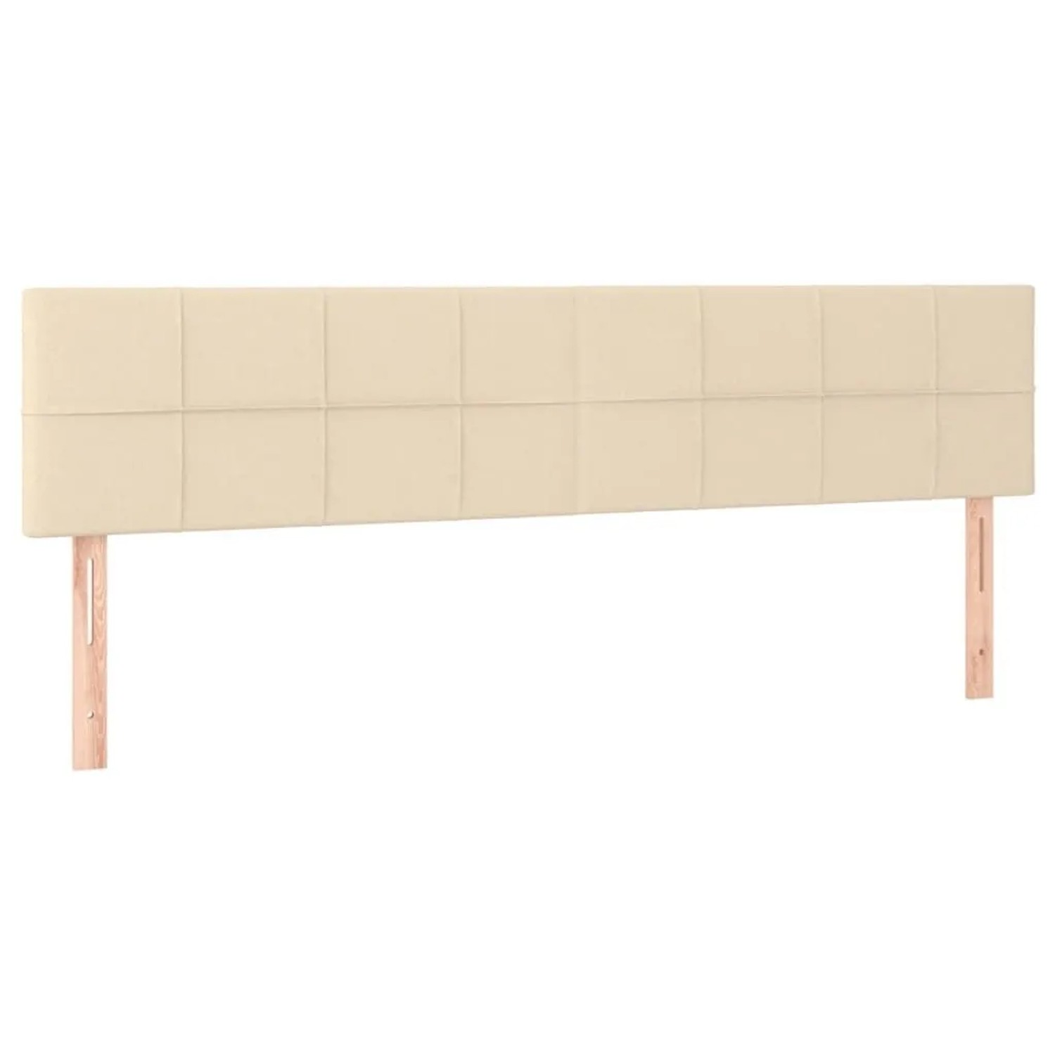 vidaXL Kopfteile 2 Stk Creme 100x5x78/88 cm Stoff 346093