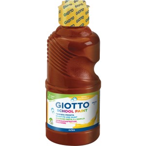 Giotto School Paint, braune, auswaschbare Temperafarbe in 250 ml Flasche.