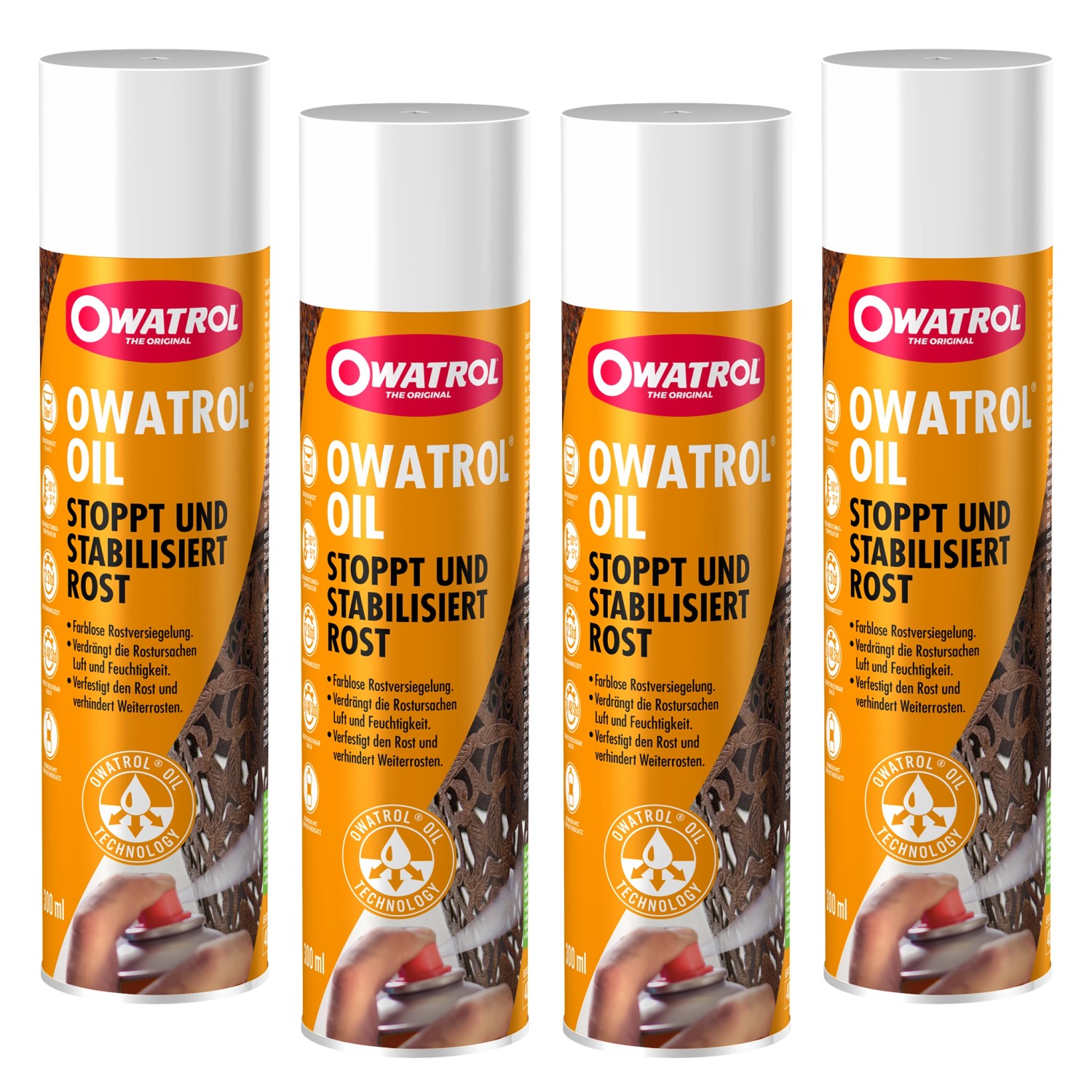 OWATROL OIL Spray Rostschutz Öl Grundierung Auto Kfz Metall 4 x 0,3L
