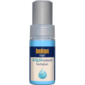 Belton Free AQUAcolours Lackstift, hellblau, hochglänzend, 9 ml. Wasserbasierter Buntlack für Ausbesserungen.