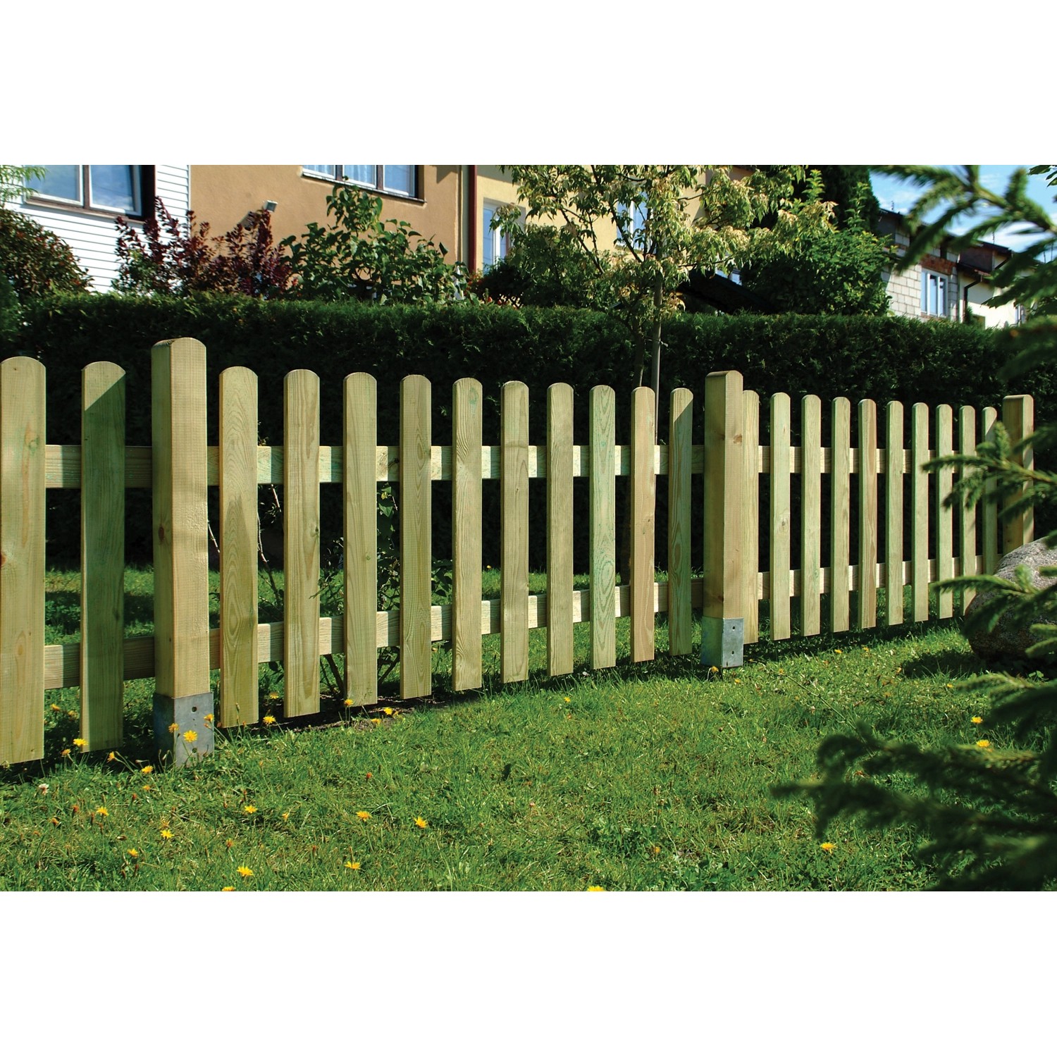 Staketenzaun druckimprägniert 180 cm x 85 cm günstig online kaufen