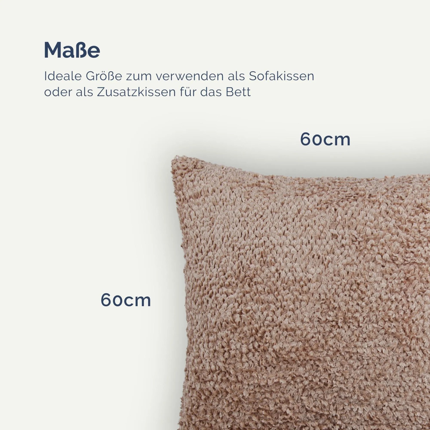 Bestlivings Kissenbezug Chenille 60 x 60 cm Beige kaufen bei OBI