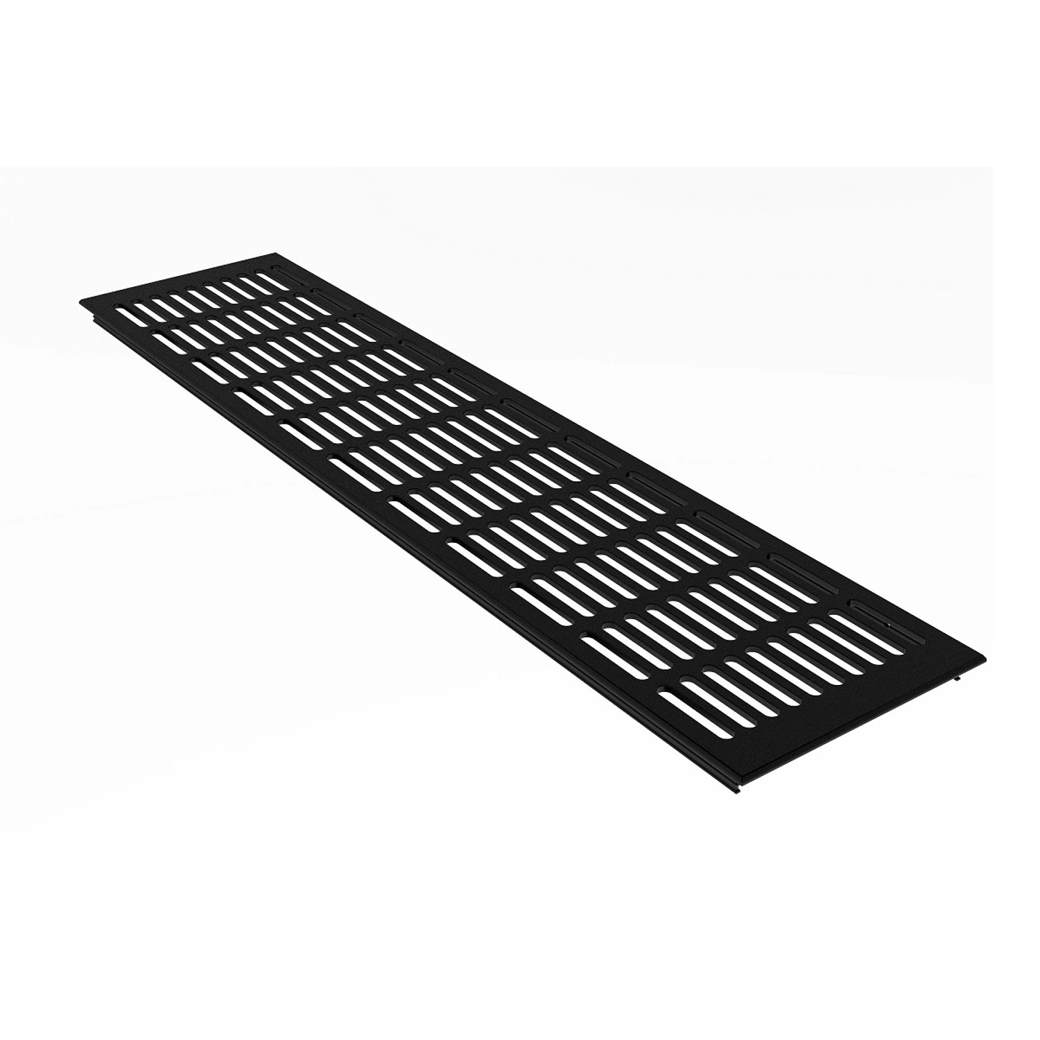 MS Beschläge Heizungsabdeckung 130 x 500 mm Gitter Schwarz RAL 9005 günstig online kaufen