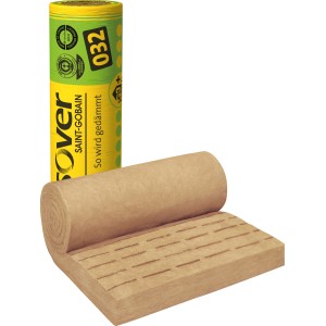 Isover Integra ZKF Klemmfilz WLG 032, 140 mm. Rolle Mineralfaser Dämmstoff für die Zwischensparrendämmung.