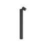 Moderne Lindby Außenleuchte Othil aus Aluminium, dunkelgrau, mit schwenkbarem GU10 Leuchtenkopf.