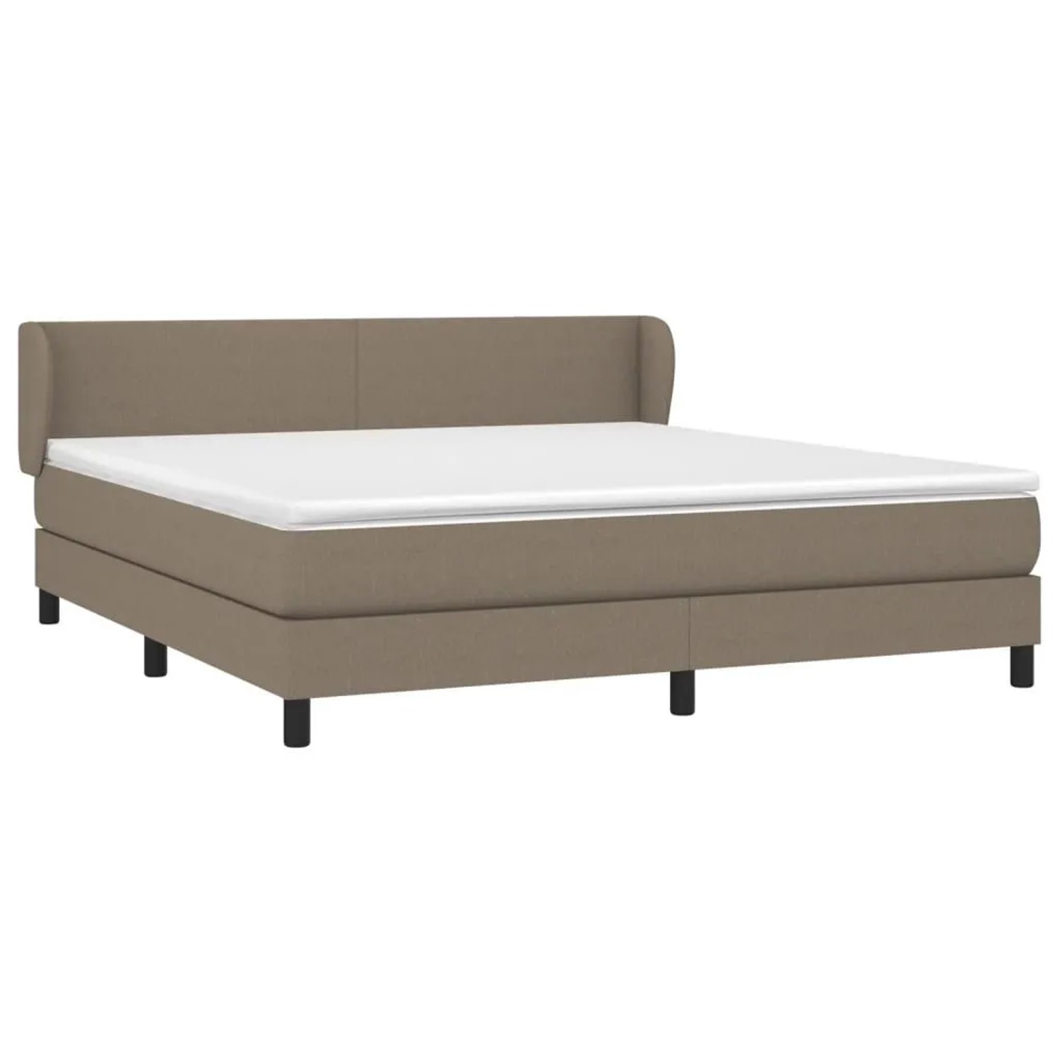 vidaXL Boxspringbett mit Matratze Taupe 160x200 cm Stoff 3126097 günstig online kaufen