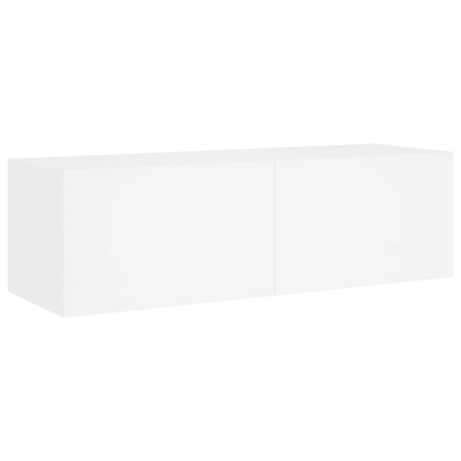 vidaXL TV-Wandschrank mit LED-Leuchten Weiß 100x35x31 cm 837295 günstig online kaufen