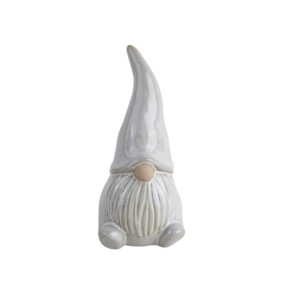 Weiße Boltze Deko-Figur Otmar, 12 cm, aus Porzellan für die Weihnachtsdekoration.