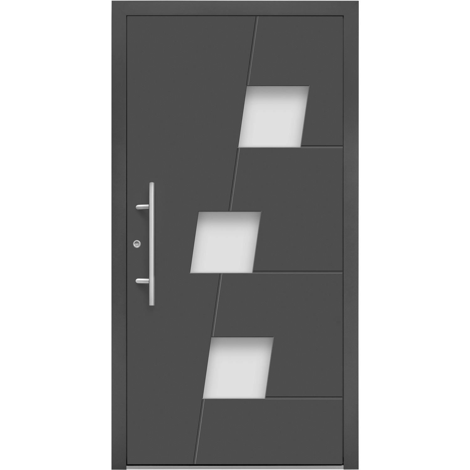 Aluminium-Haustür Moderno M550/P 110 cm x 210 cm Anthrazit Metallic Anschla günstig online kaufen