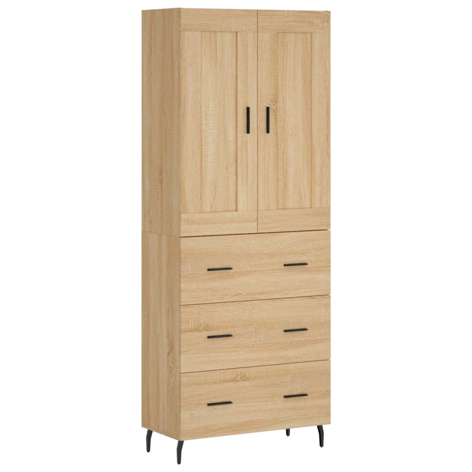 vidaXL Highboard Sonoma-Eiche 69,5x34x180 cm Holzwerkstoff 3199764