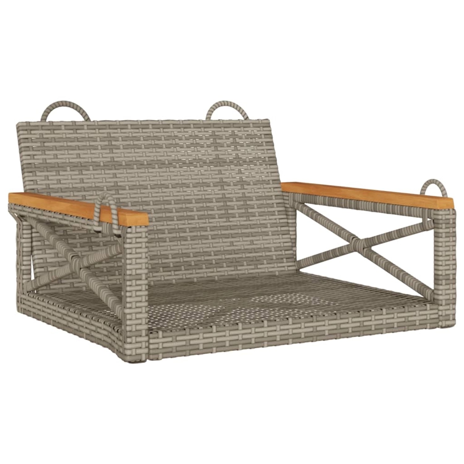 vidaXL Hängesessel Grau 63x62x40 cm Poly Rattan 368171 günstig online kaufen