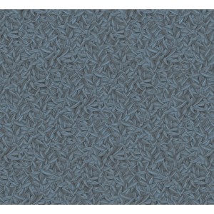 Glööckler Vliestapete in Blau-Lila mit Feder-Muster für dekorative Wandgestaltung.