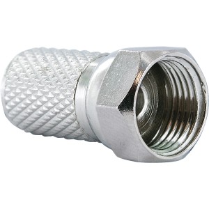 Schwaiger F-Stecker (7 mm) im 10er Set, silberfarben, für Koaxialkabel.