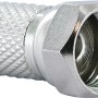 Schwaiger F-Stecker (7 mm) im 10er Set, silberfarben, für Koaxialkabel.