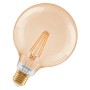 Osram Matter LED Leuchtmittel E27 Globe G53, dimmbar, 6W, goldene Optik.