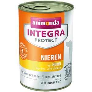 Dose Integra Protect Nieren Hunde-Nassfutter mit Huhn, getreidefrei für Hunde mit Nierenproblemen.
