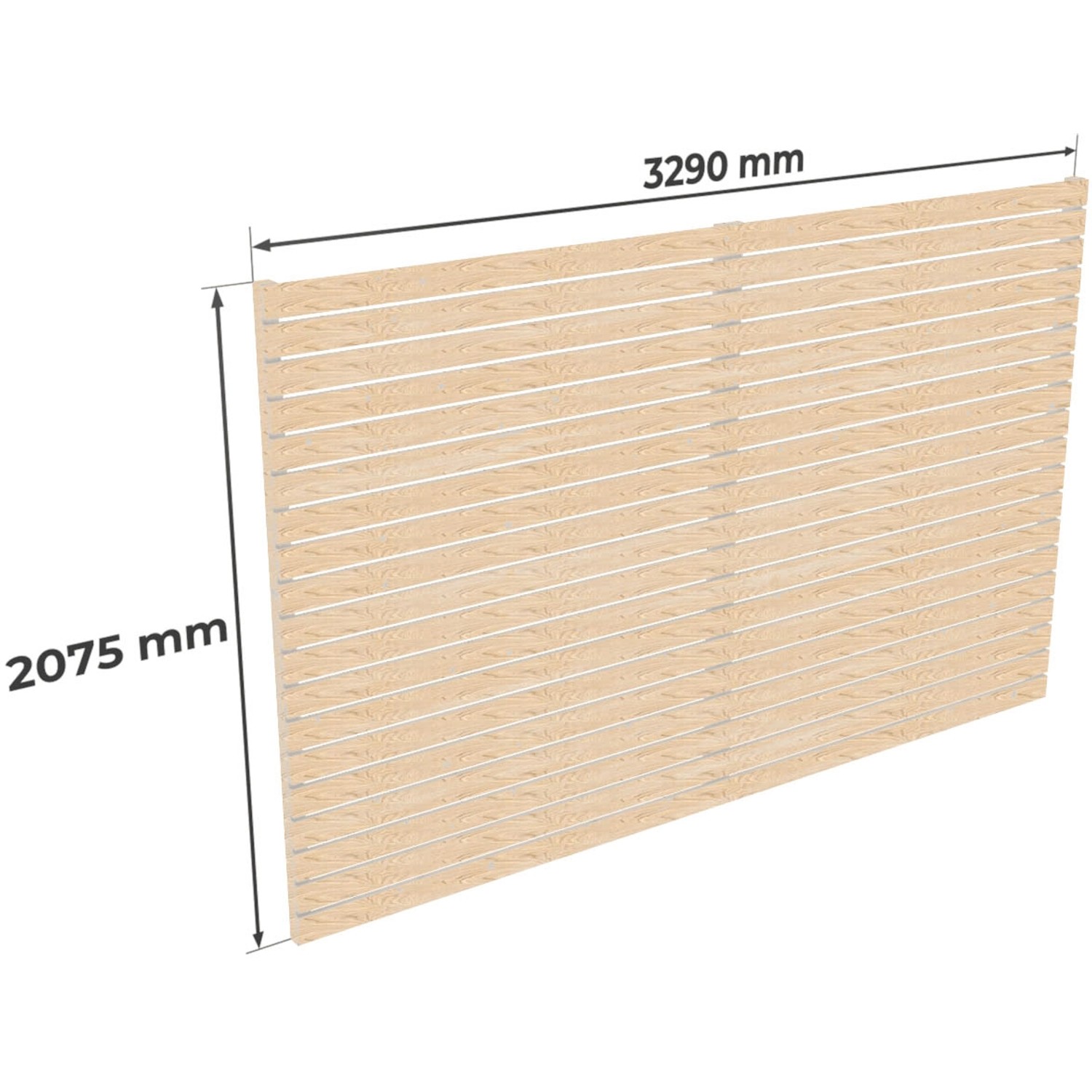Holzbrüder Carport-Rückwand Ralf Fichte 207,5 cm x 329 cm Natur günstig online kaufen