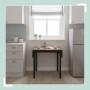 Relaxdays Esstisch MDF Eisen Holzoptik Vintagebraun Klappbar 76 cm x 120 cm x 78 cm_2