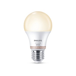 Philips WIZ E27 LED Lampe, Glühlampenform, 2700K, 806lm, 8W, 3er Set, smarte Lichtsteuerung.
