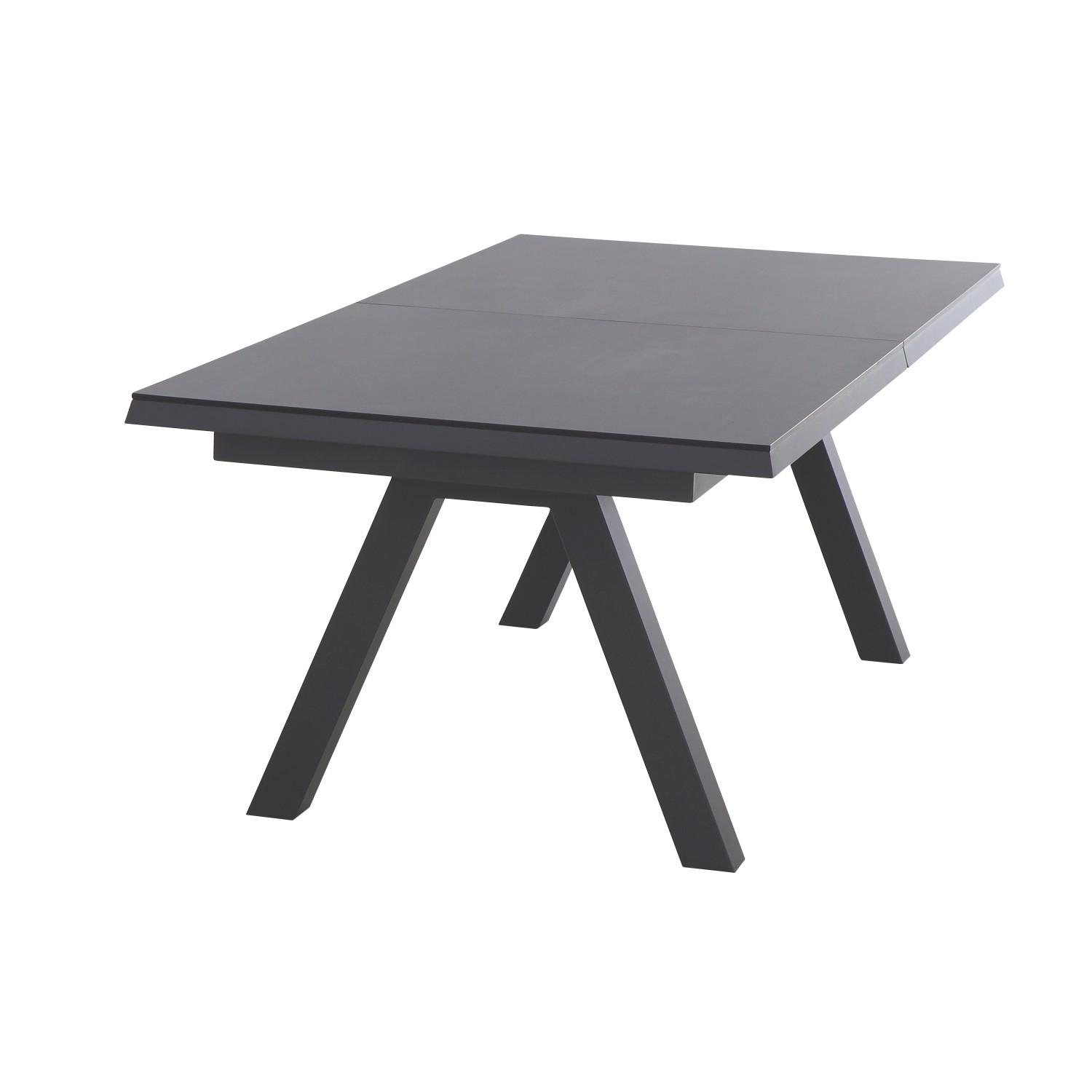 Siena Garden Gartentisch Tirana Rechteckig ausziehbar Anthrazit 100 cm