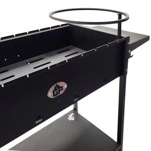 Grillpeter Mangal Batyr XL Schaschlikgrill 100cm mit Ablage und Topfhalter