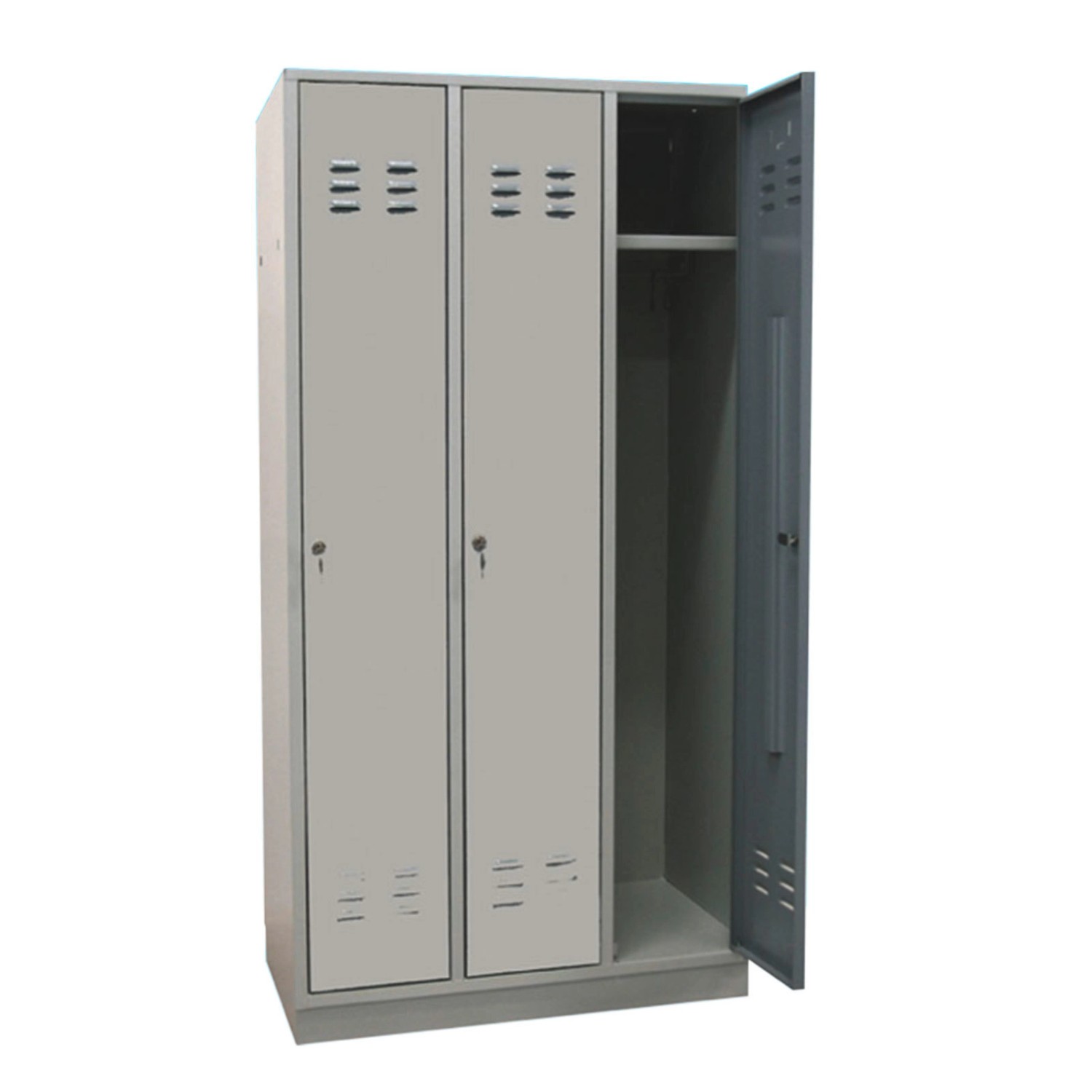 PROREGAL Garderobenschrank Ermine mit 3 Türen HxBxT 178 x 89 x 50 cm Lichtg günstig online kaufen