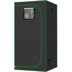 WOLTU Gewächshaus Indoor Oxford-Gewebe Schwarz 100x100x200 cm