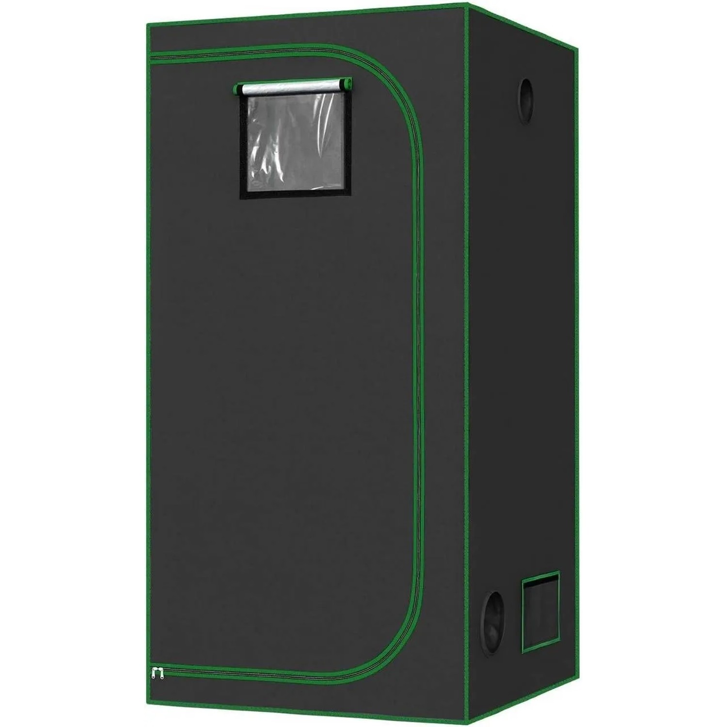 WOLTU Gewächshaus Indoor Oxford-Gewebe Schwarz 100x100x200 cm