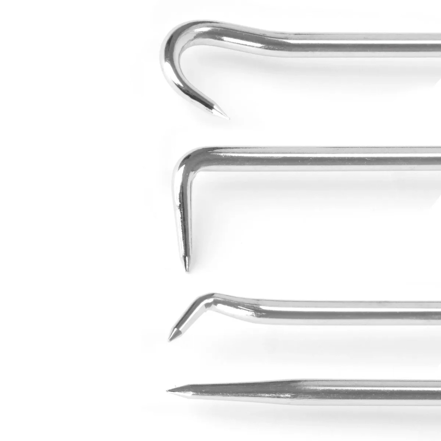 STAHLWERK Haken-Werkzeug-Set, 4-teilig, verschiedene Hakenformen aus Stahl.