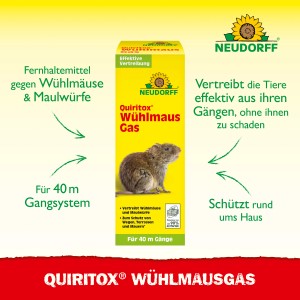 Neudorff Quiritox Wühlmaus-Gas: Rauchkartuschen zur Vertreibung von Wühlmäusen und Maulwürfen.