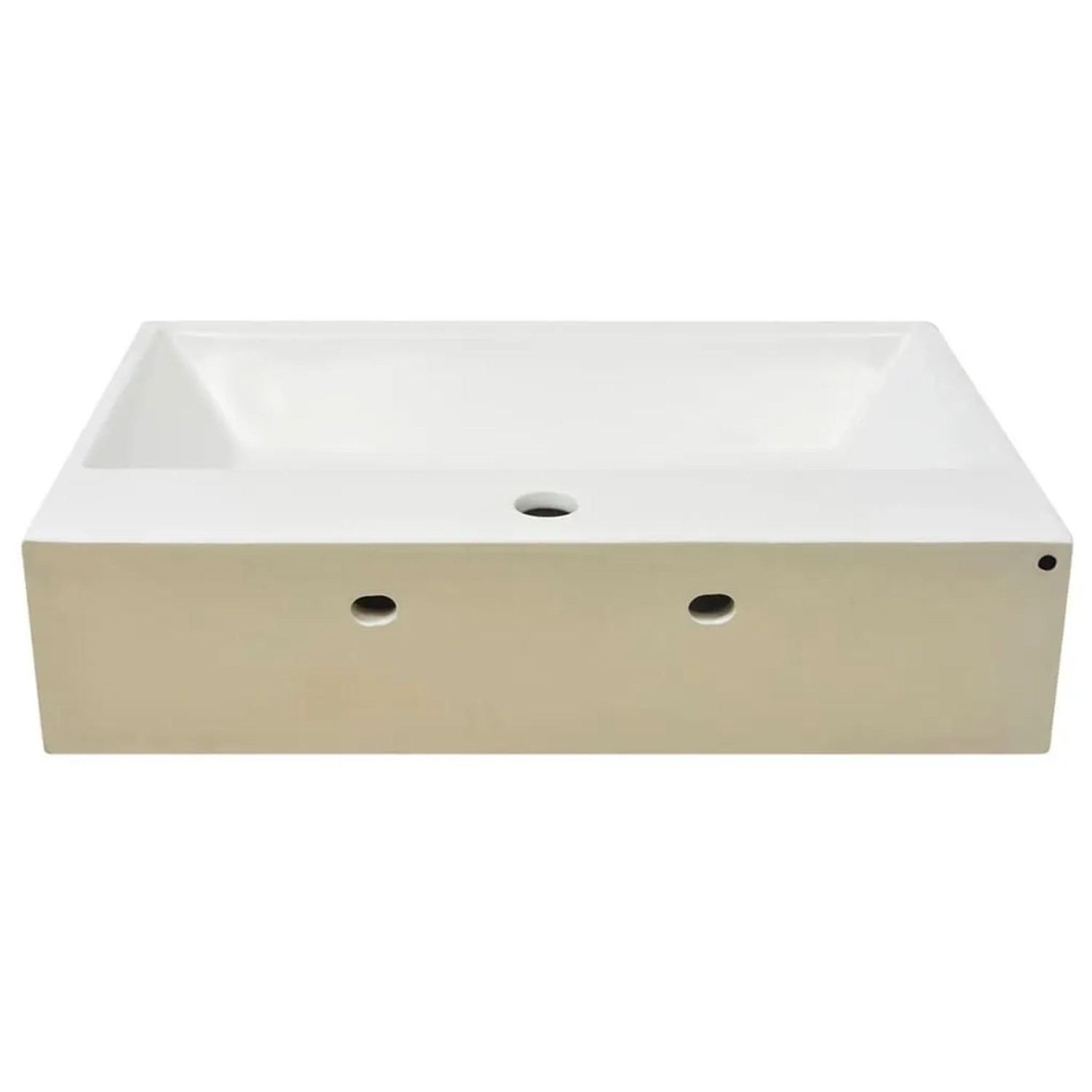 vidaXL Waschbecken mit Hahnloch Keramik Weiß 60,5x42,5x14,5 cm 142347_4