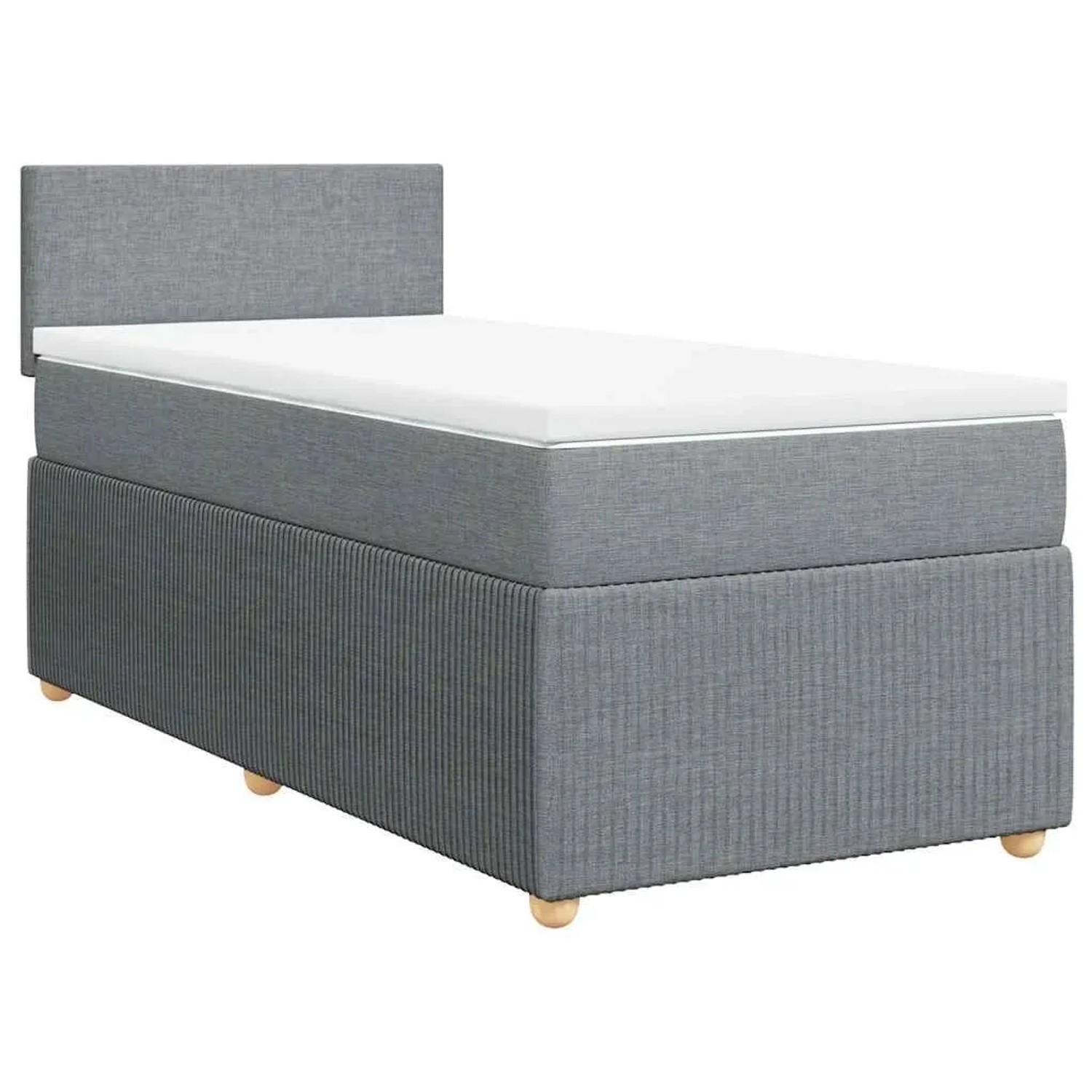 vidaXL Boxspringbett mit Matratze Hellgrau 100x200 cm Stoff 3287360 günstig online kaufen