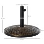 Outsunny Schirmständer Bronze, Ø53cm, mit Adapterhülsen für verschiedene Schirmstangen.