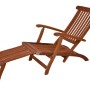 DELUKE Deckchair NINA Verstellbar Natur Eukalyptus Liegestuhl Gartenstuhl Sonnenliege